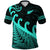 New Zealand Rugby Maori Polo Shirt Silver Fern Koru Vibes Turquoise LT8 - Polynesian Pride