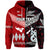 Custom New Zealand Tonga Hoodie Maori and Polynesian Together Red LT8 - Polynesian Pride