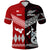 Custom New Zealand Tonga Polo Shirt Maori and Polynesian Together Red, Custom Text and Number LT8 - Polynesian Pride