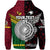 Custom Vanuatu New Zealand Zip Hoodie Together Red, Custom Text and Number LT8 - Polynesian Pride