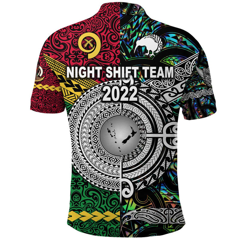 (EastPack) Vanuatu New Zealand Polo Shirt Together Original Style Paua Shell LT8 - Polynesian Pride