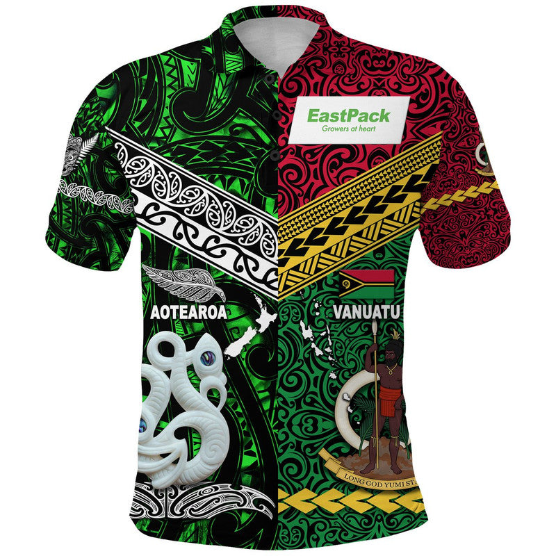 (EastPack) Vanuatu New Zealand Polo Shirt Together Original Style Green LT8 Green - Polynesian Pride