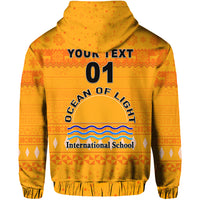 Custom Ocean of Light International School Christmas Zip Hoodie Simple Style LT8 - Polynesian Pride