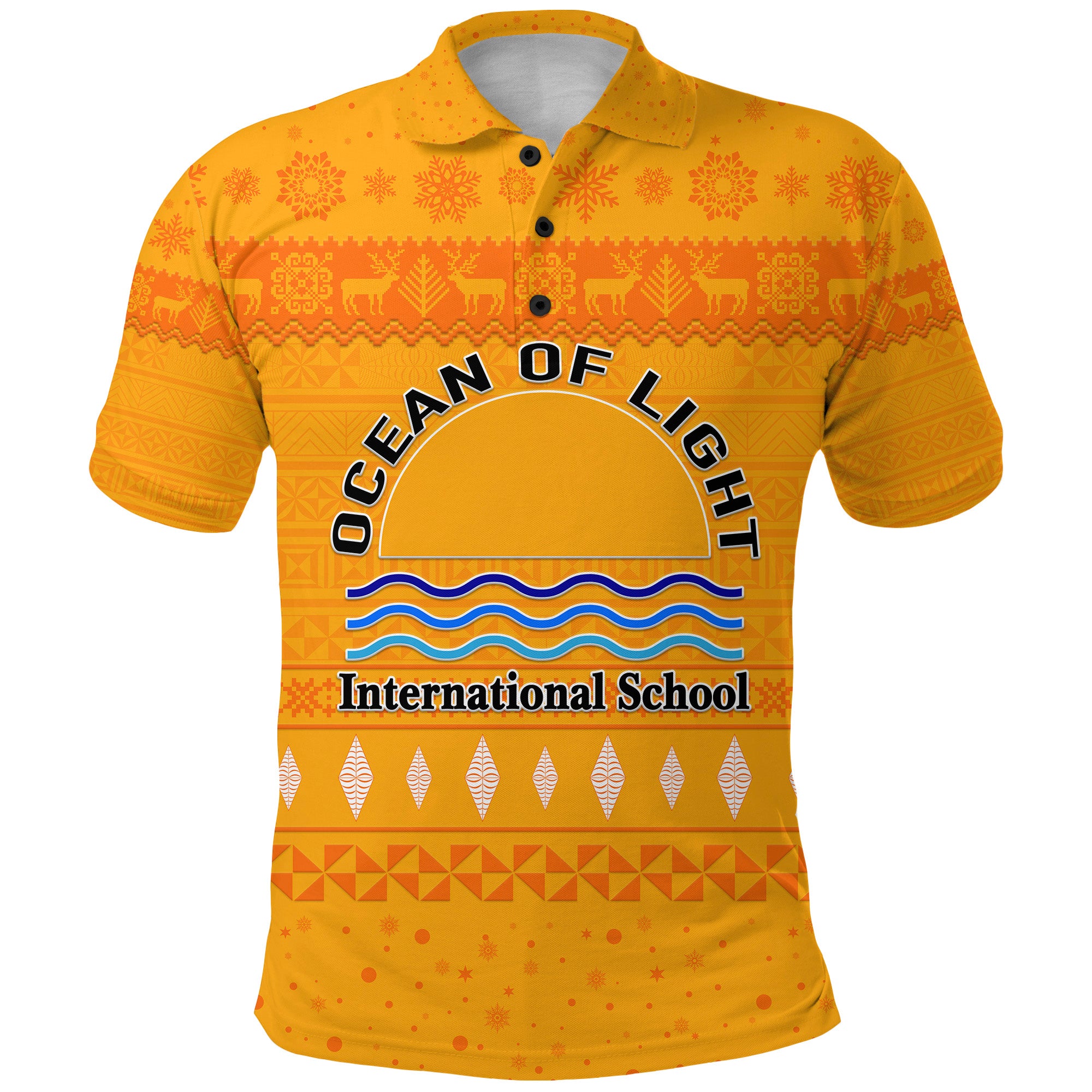 Custom Ocean of Light International School Christmas Polo Shirt Simple Style LT8 - Polynesian Pride