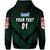 Custom Fiji Ovalau Rugby Zip Hoodie Dark Green Style, Custom Text and Number LT8 - Polynesian Pride