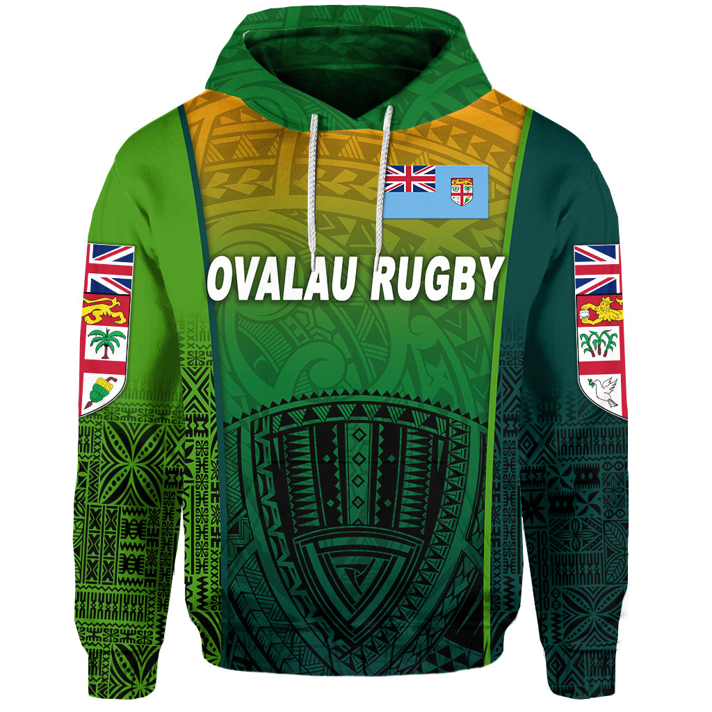 Fiji Ovalau Rugby Hoodie Light Green Style LT8 - Polynesian Pride