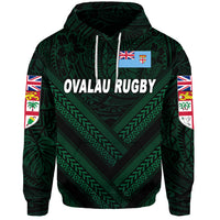 Fiji Ovalau Rugby Hoodie Dark Green Style LT8 - Polynesian Pride