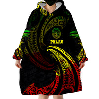 Palau Reggae Tribal Wave Wearable Blanket Hoodie LT9 - Polynesian Pride