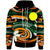 Palau Zip Hoodie Vortex Style Unisex Green Orange - Polynesian Pride