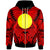 Palau Zip Hoodie Classic Vignette Style Unisex Red - Polynesian Pride