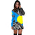 Palau Hoodie Dress - Palau Flag Fall In The Wave K9 - Polynesian Pride