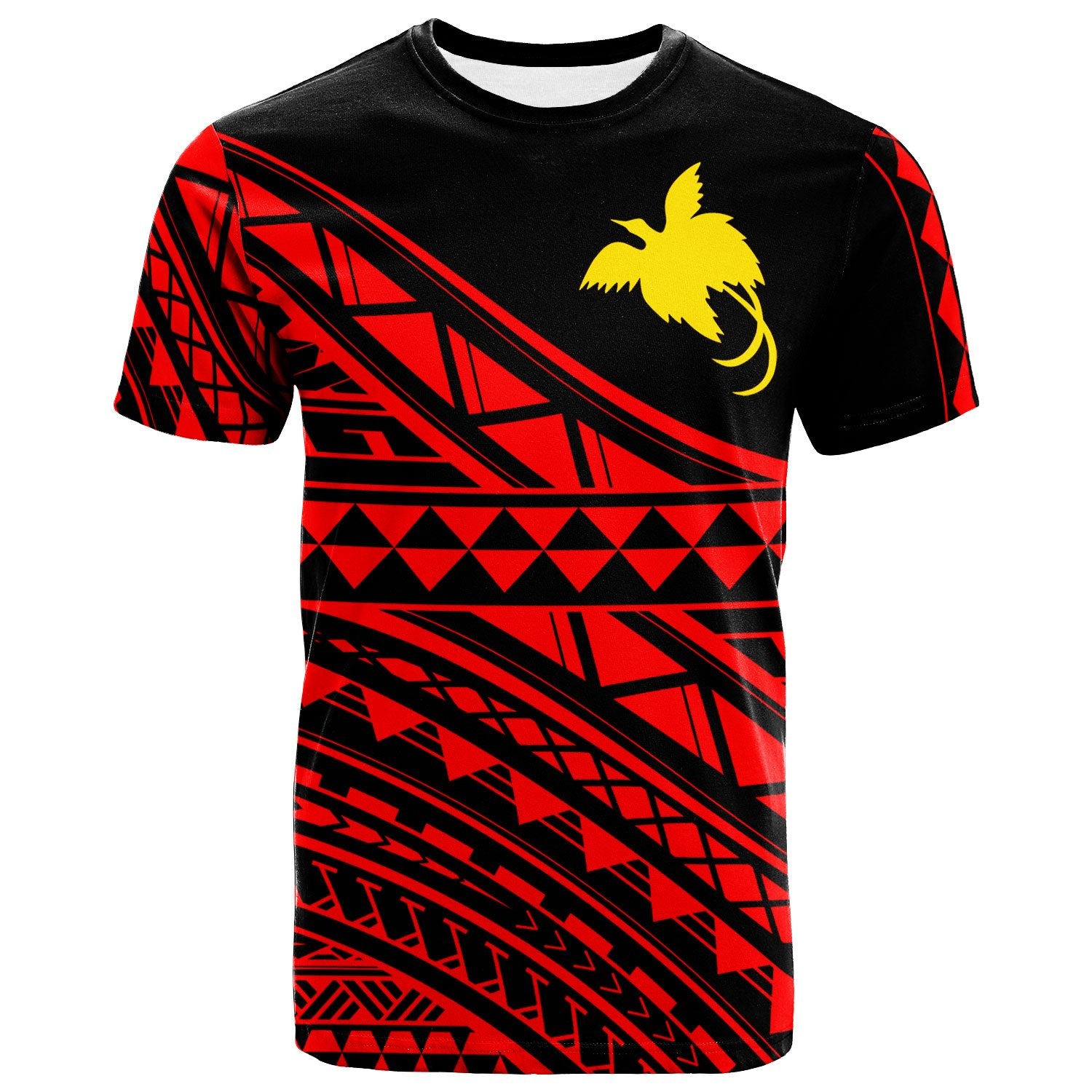 Papua New Guinea Custom T Shirt Special Polynesian Ornaments Red Color Unisex Red - Polynesian Pride