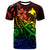 Papua New Guinea T Shirt The Flow Of The Ocean Rainbow Color Unisex Rainbow - Polynesian Pride