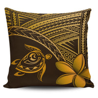 hawaiiPillow Cases - Hawaii Turtle Plumeria Brown One Size 18"x18"(Twin Sides) Brown - Polynesian Pride