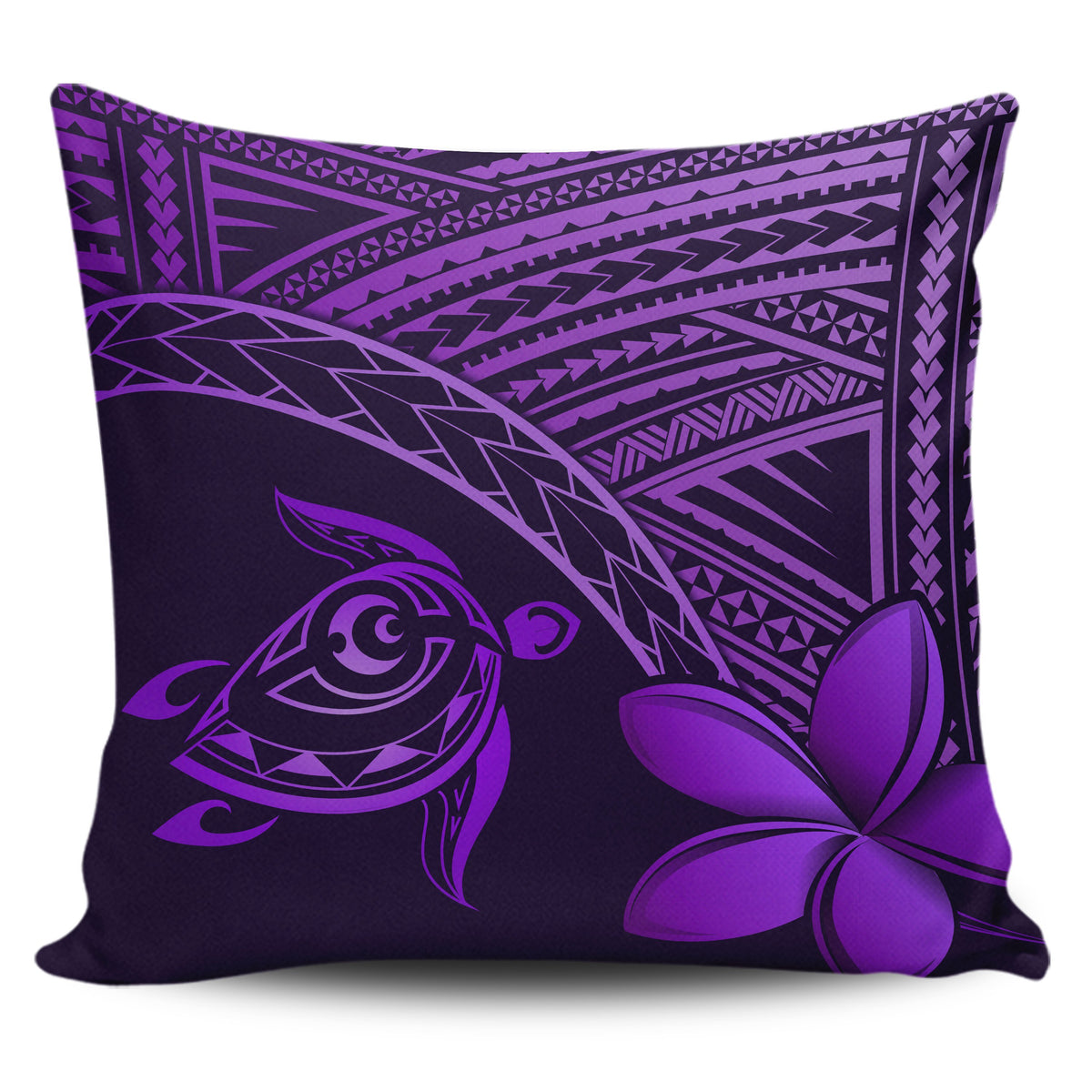 hawaiiPillow Cases - Hawaii Turtle Plumeria Purple One Size 18"x18"(Twin Sides) Purple - Polynesian Pride