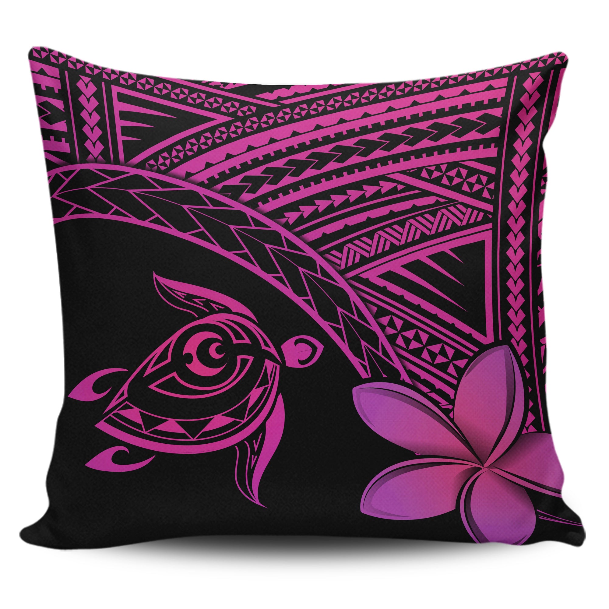 hawaiiPillow Cases - Hawaii Turtle Plumeria Pink One Size 18"x18"(Twin Sides) Pink - Polynesian Pride
