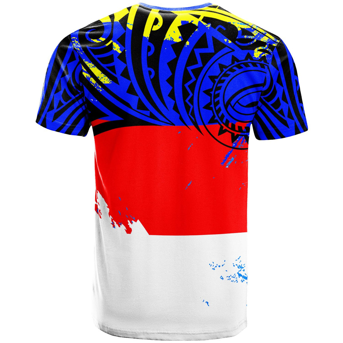 Pohnpei T Shirts Pingelap Flag Color Paint Style - Polynesian Pride
