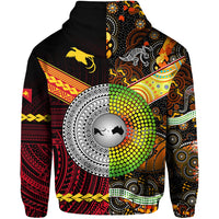 Custom Papua New Guinea Australia Aboriginal Hoodie Together LT8 - Polynesian Pride