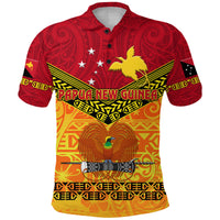 Papua New Guinea Kumuls Polo Shirt Simple Style Red Vibes LT8 - Polynesian Pride