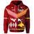 Custom Papua New Guinea Tonga Hoodie Polynesian Together Bright Red, Custom Text and Number LT8 - Polynesian Pride