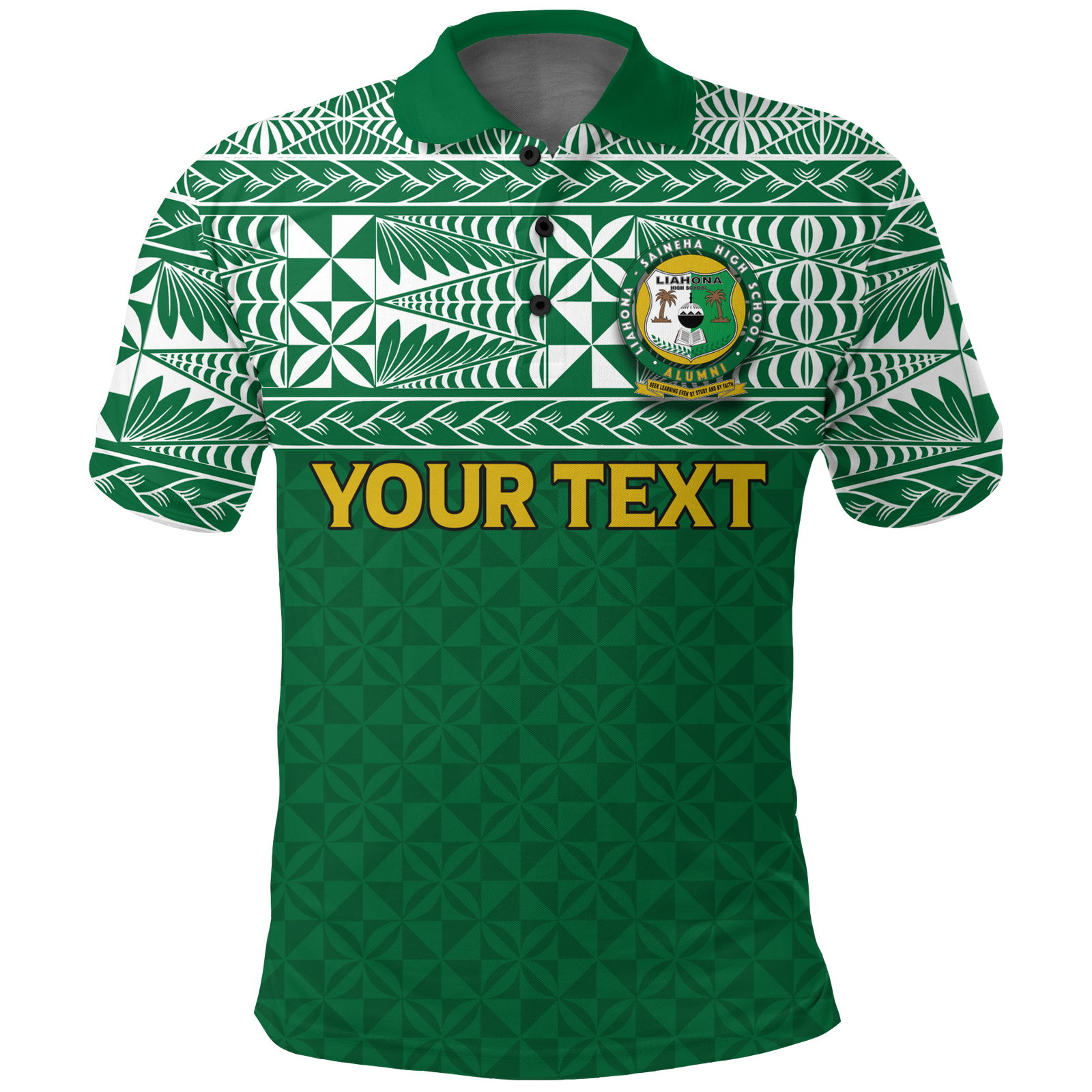 Custom Liahona Tonga Polo Shirt Tongan Pattern LT12 Unisex Green - Polynesian Pride
