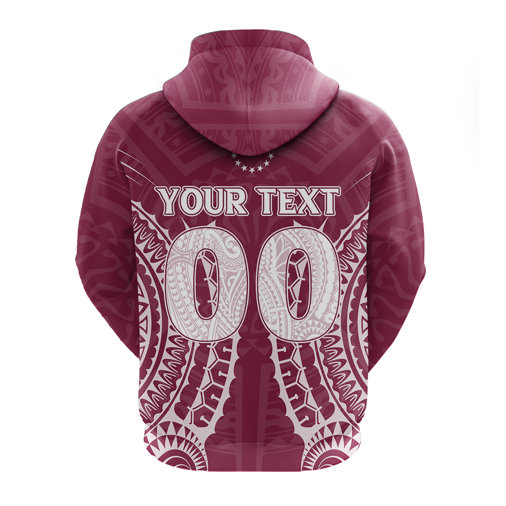 Custom Cook Islands Mangaia Zip up Hoodie Tribal Pattern LT12 - Polynesian Pride