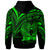 Papua New Guinea Zip Hoodie Green Color Cross Style - Polynesian Pride