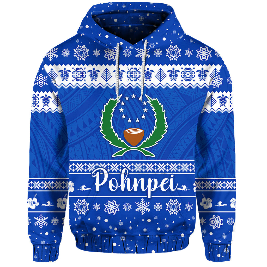 Custom FSM Pohnpei Christmas Hoodie Simple Style LT8 - Polynesian Pride