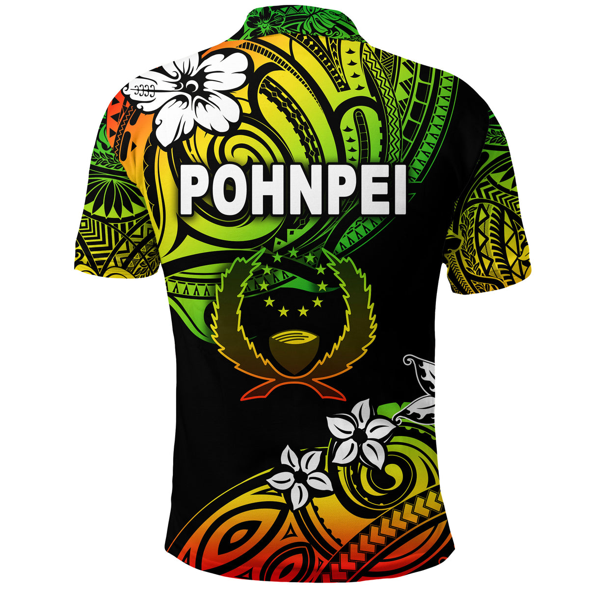 FSM Pohnpei Polo Shirt Unique Vibes Reggae LT8 - Polynesian Pride