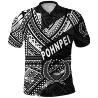 FSM Pohnpei Polo Shirt Original Style Black LT8 - Polynesian Pride