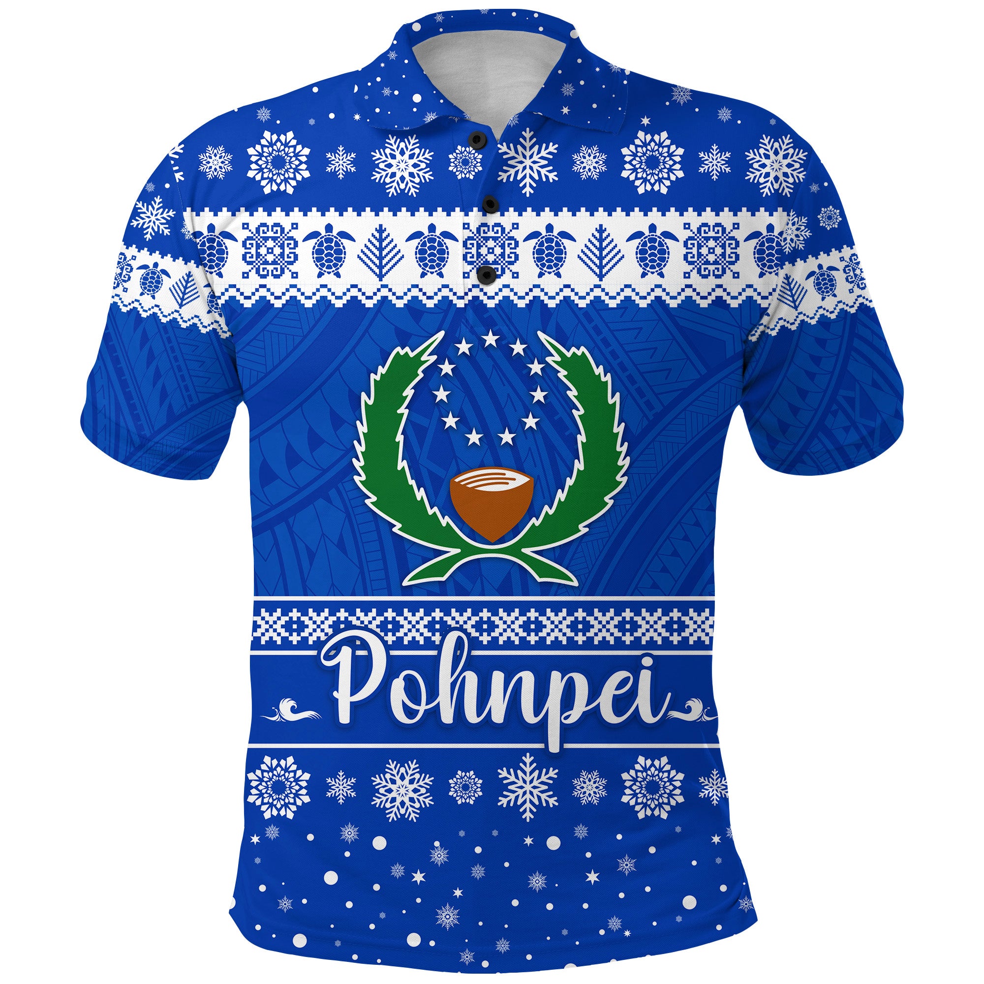 FSM Pohnpei Christmas Polo Shirt Simple Style LT8 - Polynesian Pride