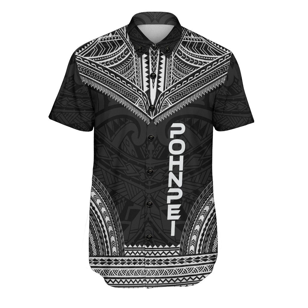 Pohnpei Polynesian Chief Shirt - Black Version Men Black - Polynesian Pride