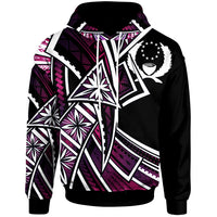 Pohnpei Hoodie Tribal Flower Special Pattern Purple Color Unisex Purple - Polynesian Pride