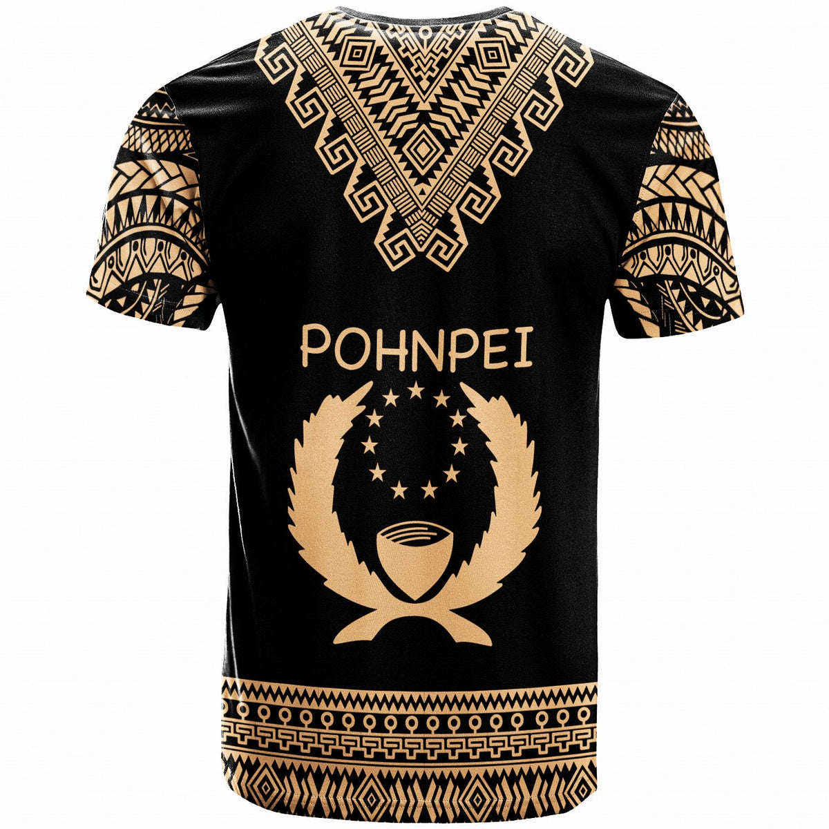 Pohnpei Custom T Shirts Tooth Shaped Necklace Pattern - Polynesian Pride