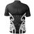 Aotearoa Polo Shirt Maori Moko (Black White) - Polynesian Pride