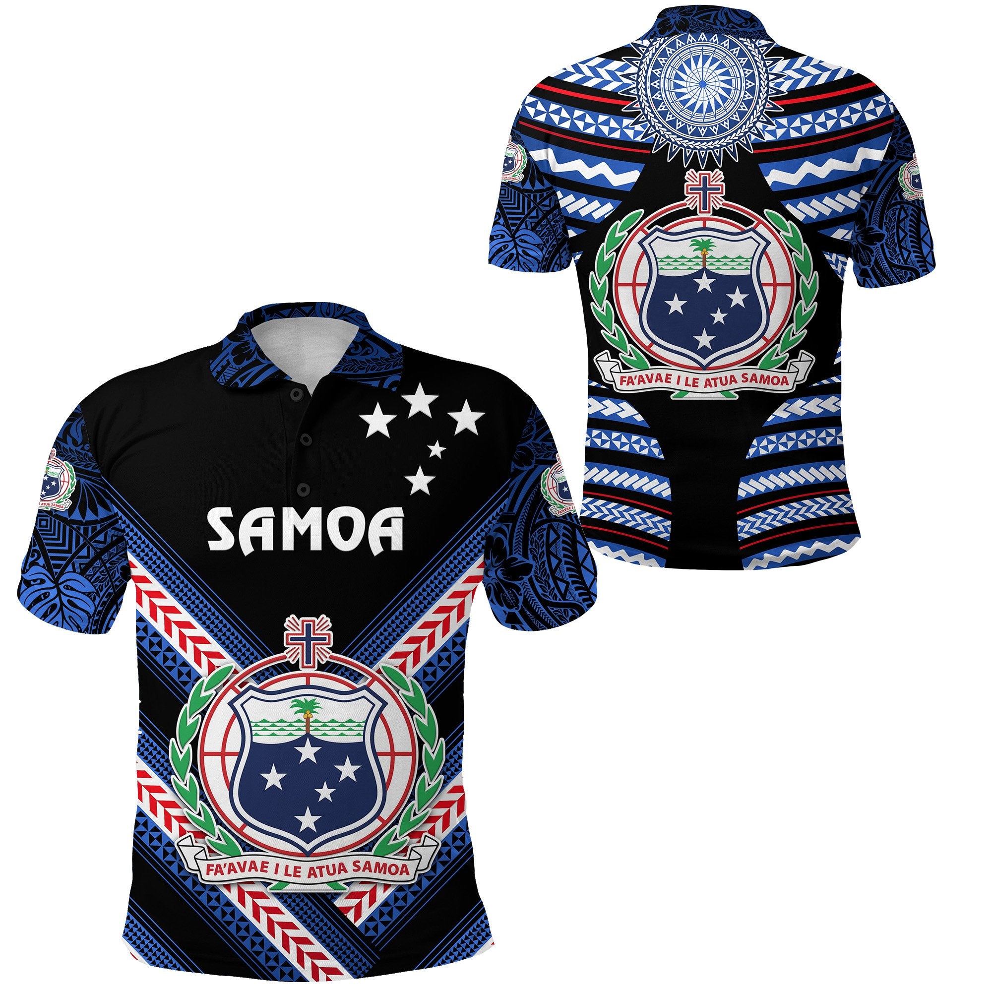 Manu Samoa Rugby Polo Shirt Creative Style Black Unisex Black - Polynesian Pride