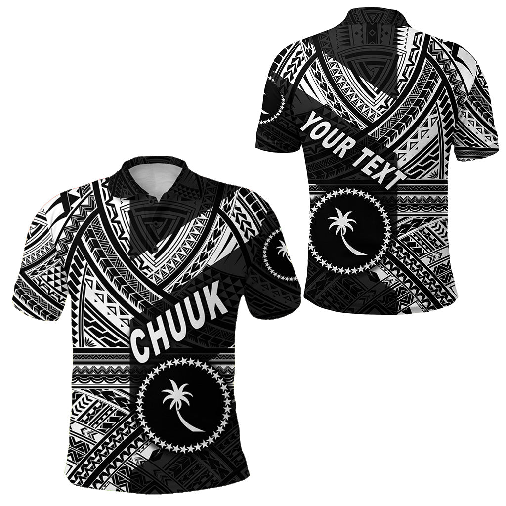 Custom FSM Chuuk Polo Shirt Original Style Black LT8 Unisex Black - Polynesian Pride