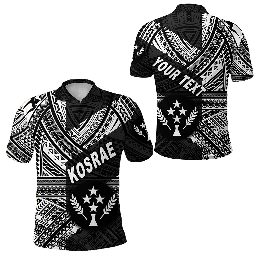 Custom FSM Kosrae Polo Shirt Original Style Black LT8 Unisex Black - Polynesian Pride