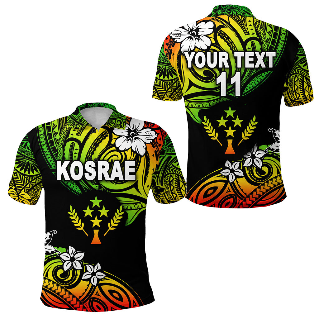 Custom FSM Kosrae Polo Shirt Unique Vibes Reggae LT8 Unisex Reggae - Polynesian Pride