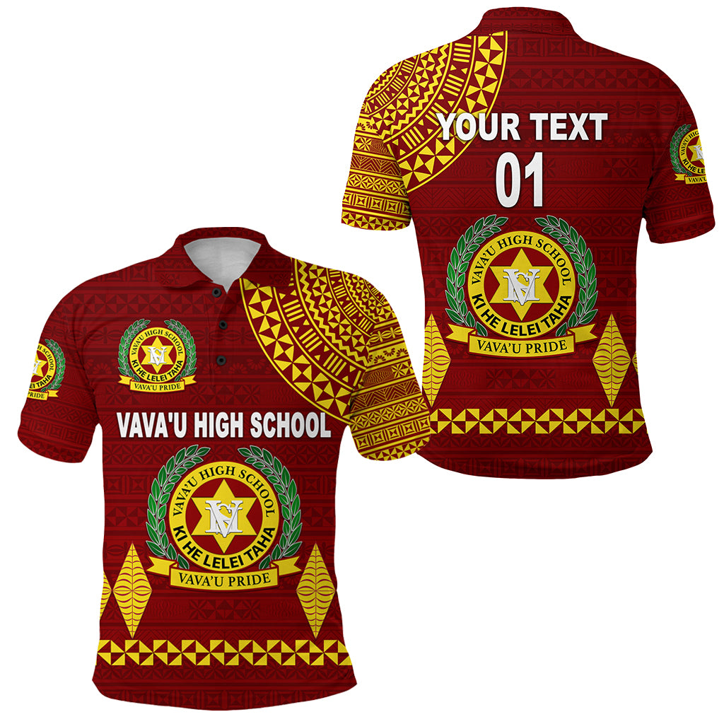 Custom Tonga Vavau High School Polo Shirt Simple Style Maroon, Custom Text and Number LT8 - Polynesian Pride