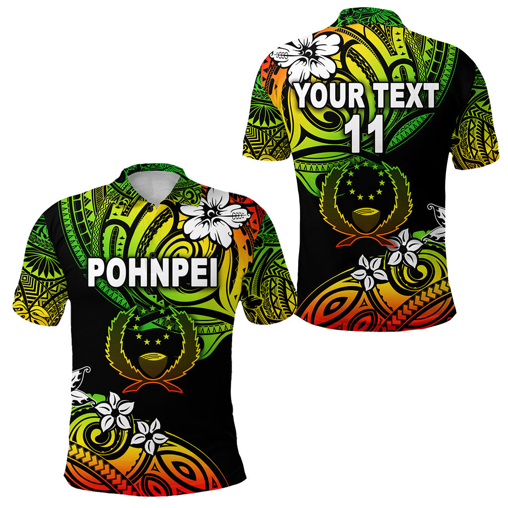 Custom FSM Pohnpei Polo Shirt Unique Vibes Reggae LT8 Unisex Reggae - Polynesian Pride