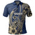 Custom Guam Fish Hook Polo Shirt Blue Style LT6 Blue - Polynesian Pride