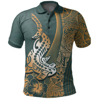 Hawaiian Shark Polynesian Polo Shirt Vibe Green Style LT6 Green - Polynesian Pride