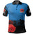 Custom ANZAC Day New Zealand Remembers Polo Shirt LT6 Blue - Polynesian Pride