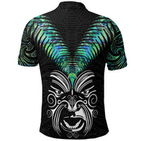 New Zealand Maori Moko Polo Shirt Paua Shell - Polynesian Pride