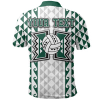 Custom Hawaii Rainbow Wahine Volleyball Polo Shirt LT6 - Polynesian Pride