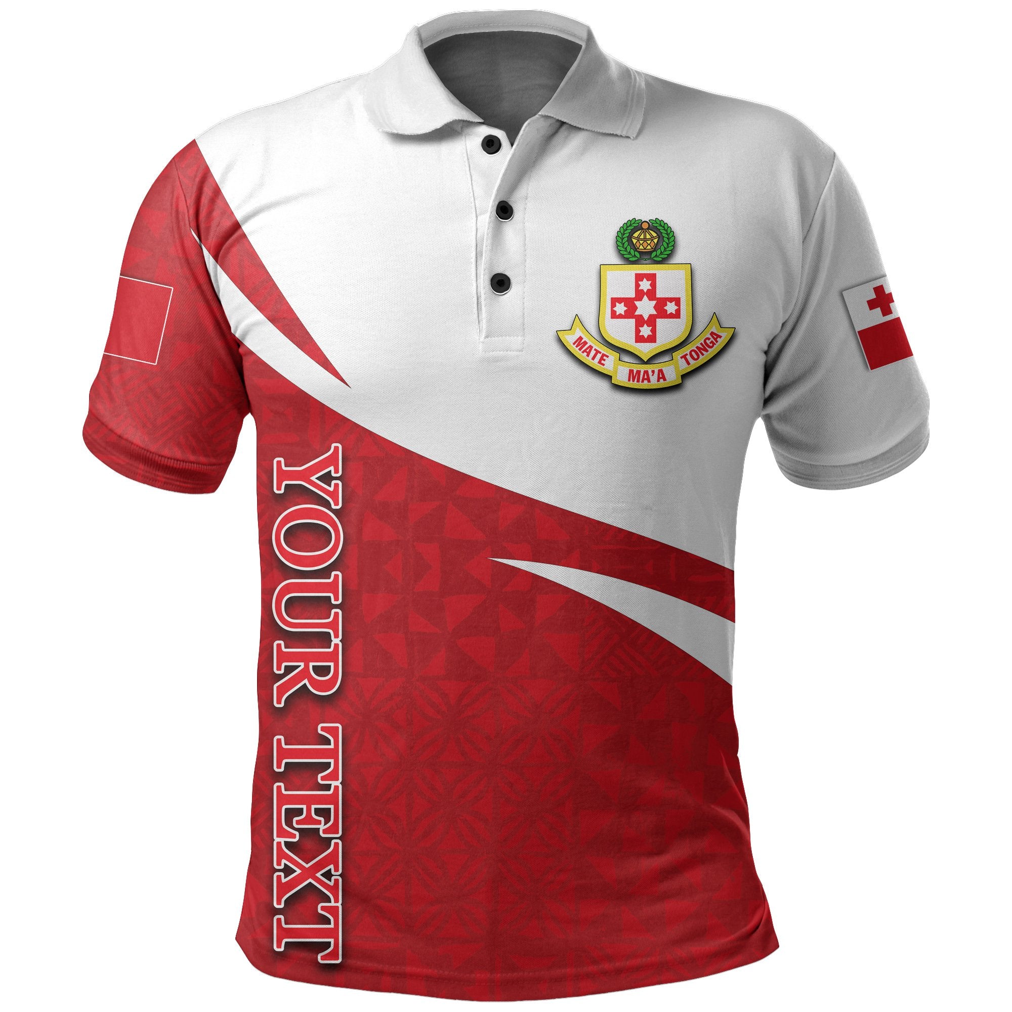 Custom Kolisi Tonga Polo Shirt Tongan Patterns Style Unisex Red - Polynesian Pride