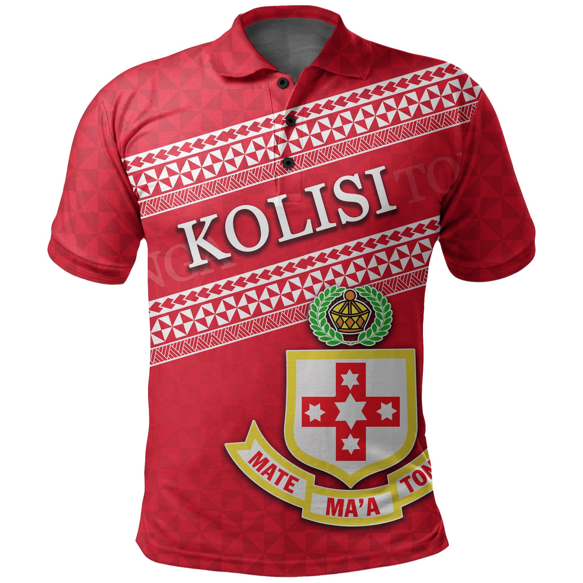 Custom Kolisi Tonga Polo Shirt Simple Style Unisex Red - Polynesian Pride