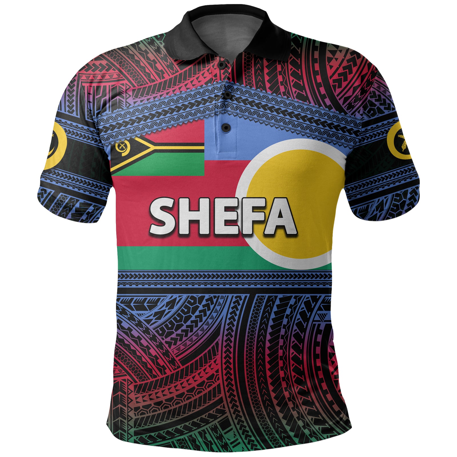 Custom Shefa Province Polo Shirt Of Vanuatu Polynesian Patterns LT6 Unisex Red - Polynesian Pride