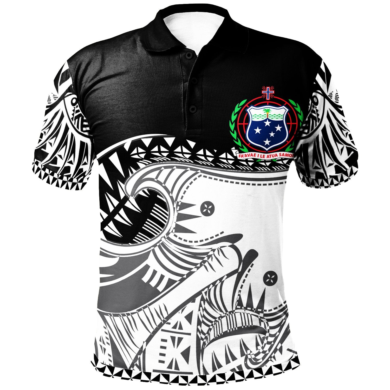 Samoa Custom Polo Shirt Dynamic Sport Style Black Color Unisex Black - Polynesian Pride